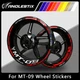 Reflective Motorcycle Wheel Sticker Rim TapeDecals Graphics  For YAMAHA MT09