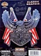 Harley Davidson  Eagle American Flags With Bar And Shield Sticker Decal Chrome 