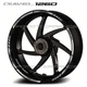 Wheel decals for DUCATI DIAVEL 1260 stickers rim stripes metallic silver