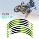 Green 21in 18in Front Rear Rim Wheel Sticker Decals For Suzuki DR-Z Dirt Bike