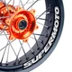 For HONDA XR 650L 3D Supermoto Use Removable Decal Rim Wheel Sticker 4 Side Set