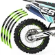 Green 21in 19in Front Rear Rim Wheel Sticker Decals For Suzuki RM RMZ Dirt Bike