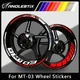 Reflective Motorcycle Wheel Sticker Rim TapeDecals Graphics  For YAMAHA MT03