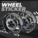 Green 17 Inch Outer Rim Sticker Stripe Decal P05B For Suzuki GSXR250 GSX250R
