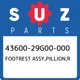 43600-29G00-000 Suzuki Footrest assy,pillion,r 4360029G00000, New Genuine OEM Pa