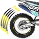 Yellow Dirt Bike MX Wheel Rim Sticker B01B For Suzuki DR 200S 23 22 21 20 19 18