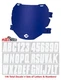 ODI Downhill E Bike Number Plate Blue with White Decal Set ( 146 Total Decals )