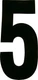Dirt Digits Extreme Digits Competition Stick-On 4in. White Number - 5 - XT43W-5