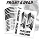 White 17 inch Wheel Sticker Decal AX2 For Suzuki GSF650 GSF600 BANDIT 95-12 11