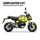 For Honda MSX 125 Grom 2021 2022 2023 Gradient Yellow Body Fairing Wrap Sticker