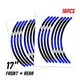 Blue D01B 17'' Wheel Sticker For Ducati DIAVEL 1260 S 2019-2021 20