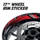 AX2 17'' Rim Wheel Stickers Decal Kit For Yamaha YZF R6 99-20 19 18 17 16 15 14