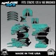 Graphics Kit for STACYC 12 EDRIVE and 16 EDRIVE BRUSHED Fracture-teal
