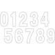 Factory Effex Mini Pro Number 5 - White - 4" | 04-2565