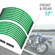 D-Green 17 inch Tape Stripe Rim Stickers S02B For Honda CBR1000RR-R Fireblade SP