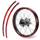 Red W01B Wheel Rim Sticker Decal Tapes For Kawasaki KX 125 1989-2016