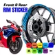 AA02 17 inch Wheel Rim Sticker Stripe For Kawasaki NINJA 650R 06-21 18 19 20