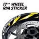 DIMA 17 inch Wheel Stickers For Yamaha MT10 FJR1300 MT09 FZ07 MT-07 YZF R6 FZ6R