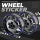 Blue 17 Inch Outer Rim Sticker Stripe Decal L02B For Honda CB 919 Hornet 900