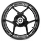 White Stripe Decal Wheel Stickers For Suzuki GSXR 600 92-23