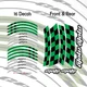 Dark Green 17 inch Rim Decal Stickers GP01 Kit For Yamaha FZ09 MT-09 18 19 20 21