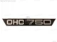 Yamaha TX750 OHC 750 Emblem Badge