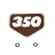 2FastMoto Side Cover Emblem Badge for Honda CB350 CL350 1968-69  87128-287-010BM