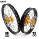 KKE 21/18 Spoke Rims Wheels Set for Suzuki DRZ400 DRZ400E DRZ400S Gold Hubs