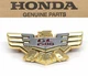 Side Cover Emblem GL1500 Goldwing SE Aspencade OEM Honda Badge 83606-MT8-770 B99