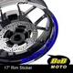 17" Blue Rim Wheel Decals Stickers AA02 For Suzuki GSXS 1000 16-19 16 17 18 19