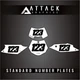 Attack Graphics Number Plate Backgrounds For KTM 300 XC-W (E-Start) 2012