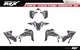 Fits YAMAHA YFZ450R 450X (2014 to 2024) graphic kit decals stickers racing yfz