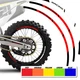 For Suzuki DR200S 19 20 21 22 23 21/18 inch MX Dirt Bike Red Wheel Stickers P04