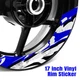 17 inch Vinyl Wheel Rim Stickers S22W For Suzuki SV 050X 19 20