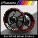 Reflective Motorcycle Wheel Sticker Rim TapeDecals Graphics  For YAMAHA MT03
