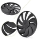 1xEngine Radiator Cooling Fan Black Fit 2007-2011 2008 Kawasaki Ninja ZX6R ZX10R