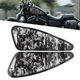 Pair Fit Harley XL883 1200 Black Skull Motorcycle Decals Fuel Gas Tank Stickers