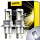 2/4x H4 9003 HB2 6500K Super White CSP LED Headlight Bulb High Low Beam Canbus