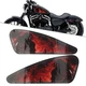 3D Rubber Motorcycle Decals Fuel Gas Tank Stickers for Harley XL883 1200 2pcs