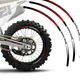 For YAMAHA XT 250 08-23 22 21 20 Wheel Stickers Rim 21" 18" Dirt Bike R02B Red
