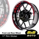 AA01 17" Wheel Rim Stickers Red Stripes Tape For Ducati MONSTER 821 15-16 15