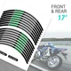 D-Green S05B Morocycle Tape Wheel Sticker 17" For Yamaha FZ6 04-09 08 07 06 05