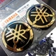 For Yamaha MT-09 MT-07 MT-10 MT-03 50mm 3D Emblem Logo Fuel Tank Decal Gold 2X