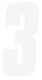 FACTORY EFFEX 6 Factory Number #3 White 3-Pack Decal 134413