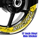 17 inch Vinyl Wheel Rim Stickers S28W For Yamaha FZ07 MT-07 18 19 20 21