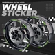 Green 17 Inch Outer Rim Sticker Stripe Decal P05B For Honda CB 919 Hornet 900