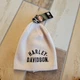 NWT Harley Davidson Girl's  Fine Gauge Knit Beanie Stone Sz. 4-14 NEW