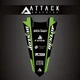 Attack Graphics Renegade Rear Fender Decal KX Green For Kawasaki KX450 2019-2023