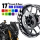 AA01 17 inch Wheel Rim Sticker Checkered For Ducati SCRAMBLER CAFE RACER