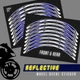 17" Reflective Wheel Decal Stickers SH12 For Kawasaki VULCAN S650 EN650 15-20